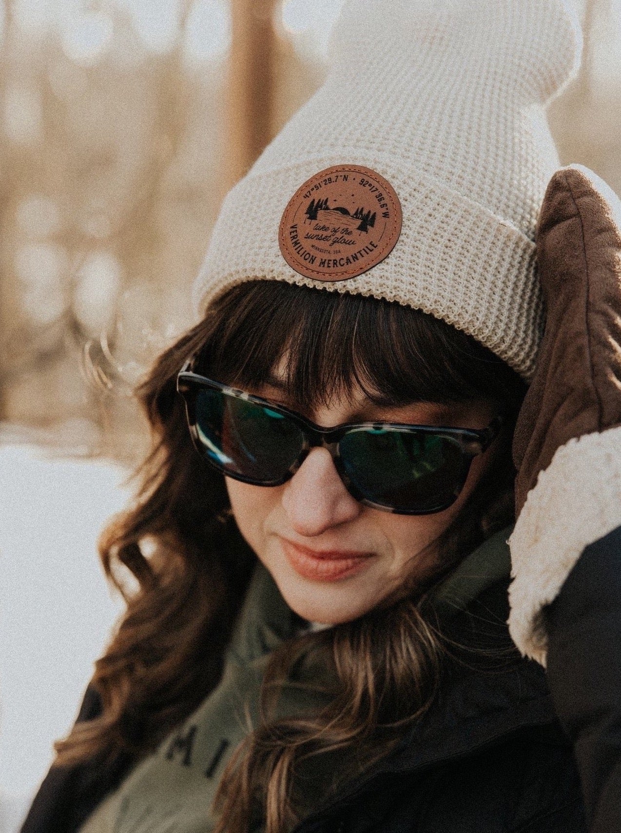 Sunset Glow Waffle Beanie