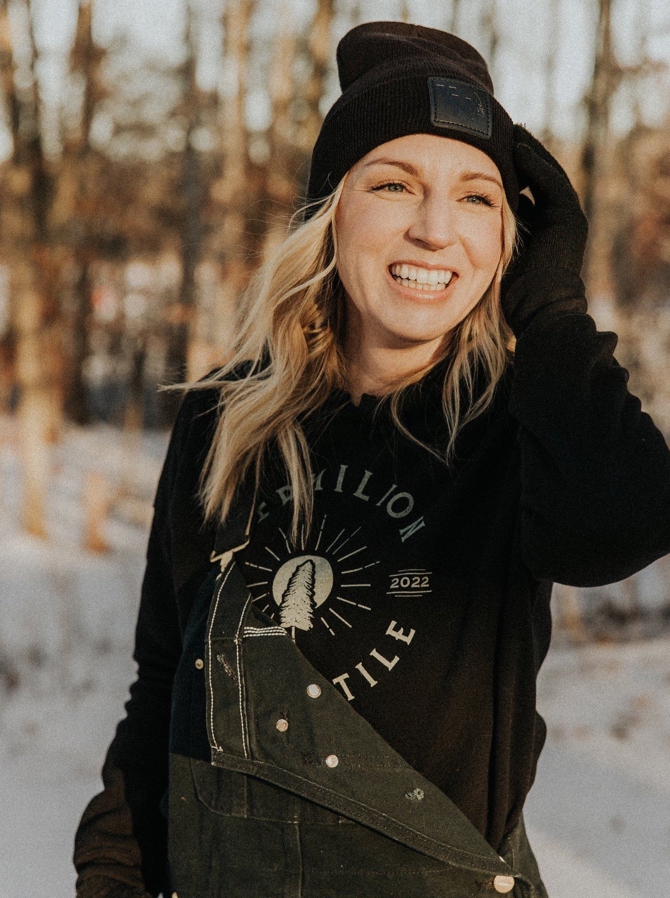 Vermilion Mercantile Pine Hoodie | Black