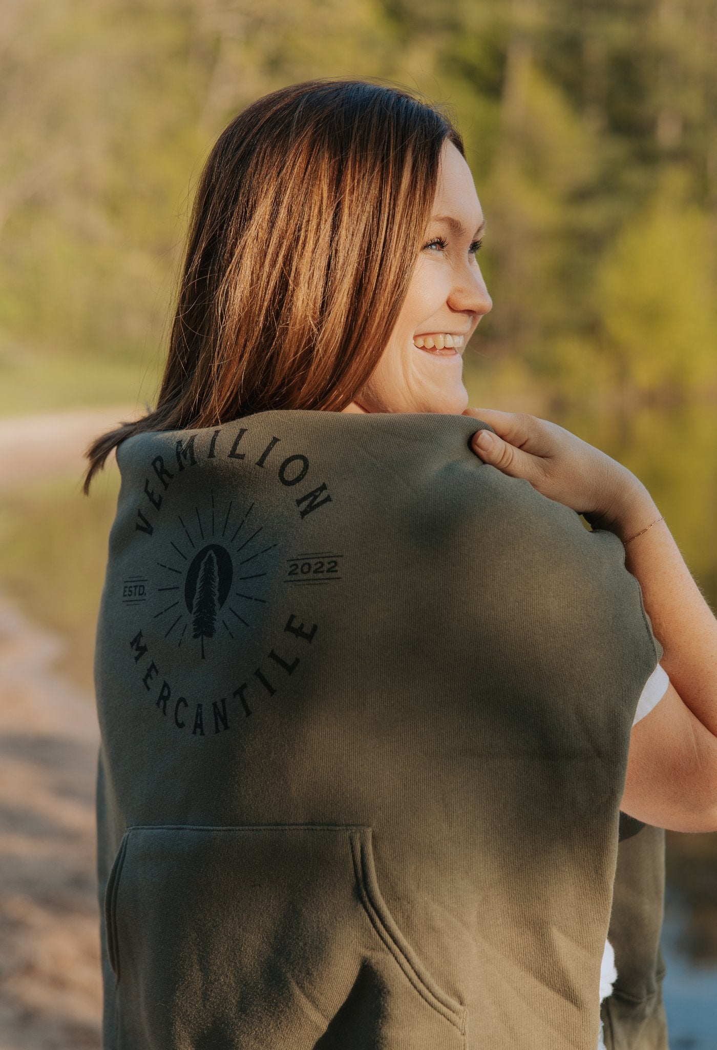 Vermilion Mercantile Pine Hoodie | Dark Green